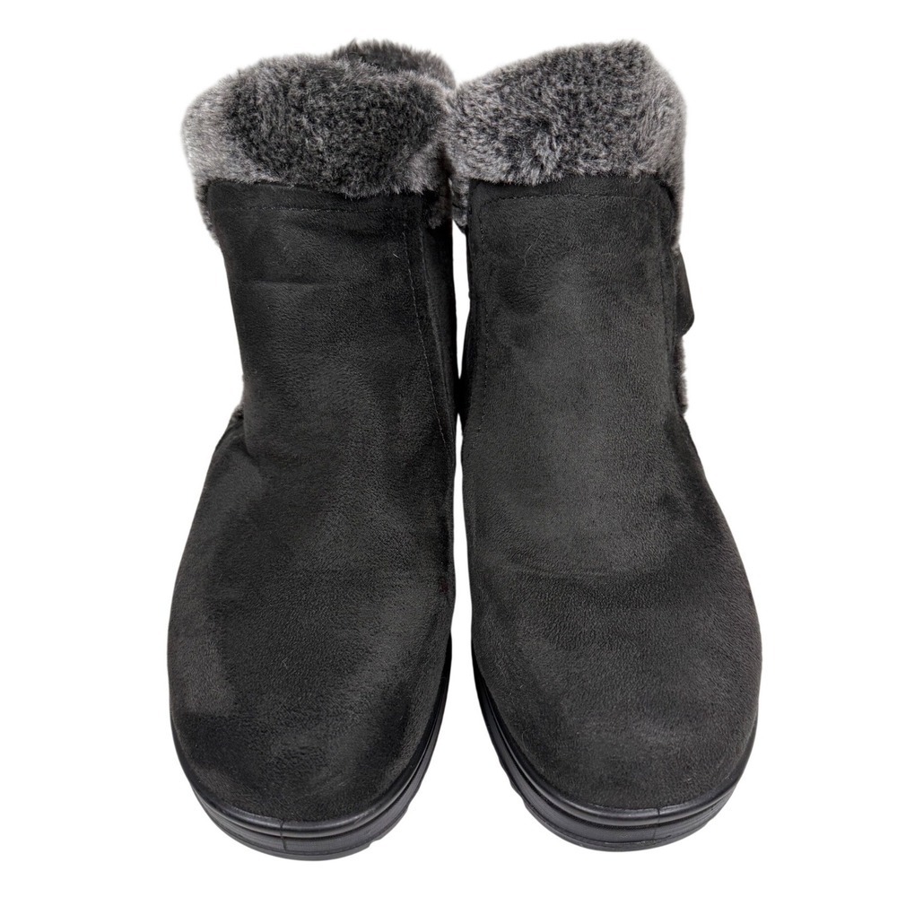 PATRIZIA TUZZO BOOTIE, WATERPROOF Fur Lined Boots, Gray, Size 9.5/41